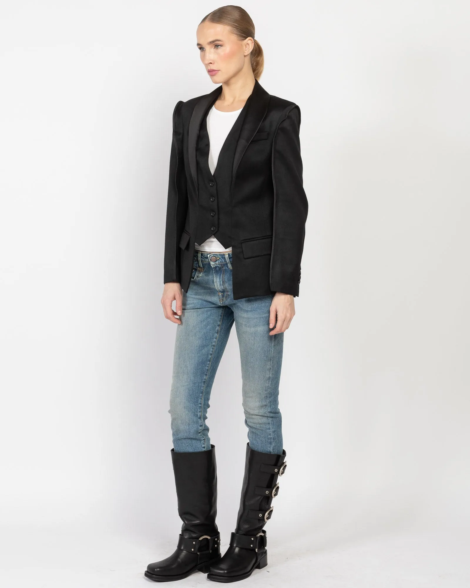 Flat Sleeve Tuxedo Blazer sold by TNT Fashion product image thumbnail 3