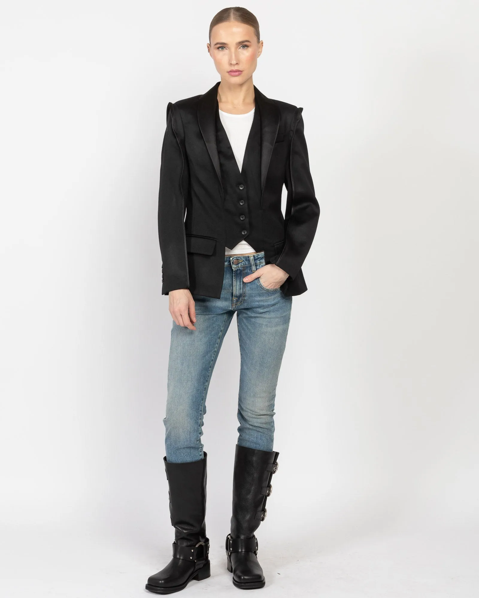 Flat Sleeve Tuxedo Blazer sold by TNT Fashion product image thumbnail 2