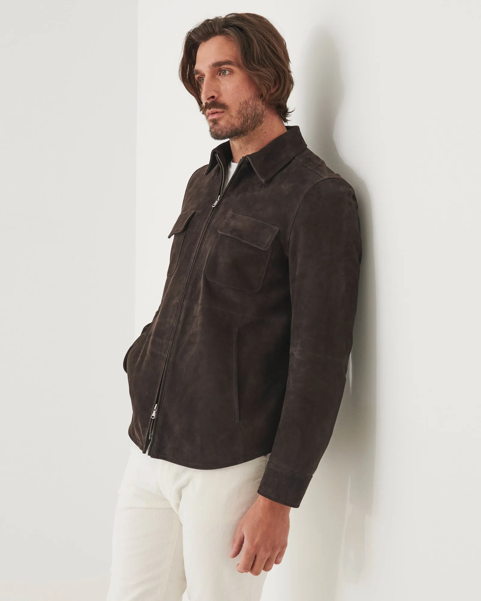 Goat Suede Shirt Jacket sold by TNT Fashion product image thumbnail 3
