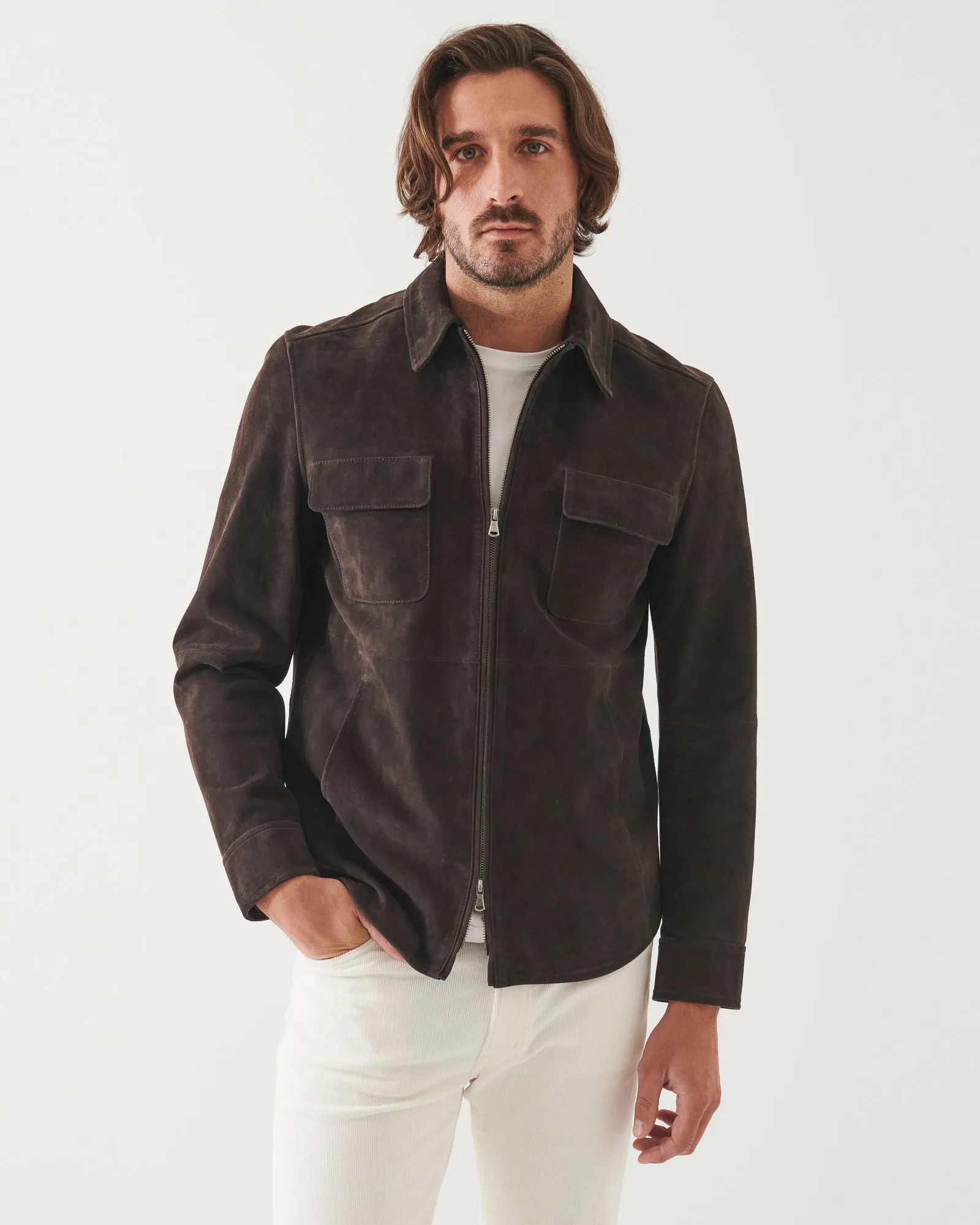 Goat Suede Shirt Jacket sold by TNT Fashion