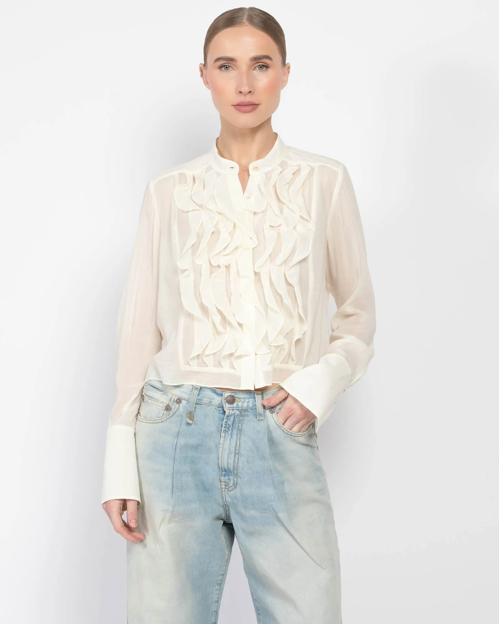 Patti Ruffle Shirt sold by TNT Fashion