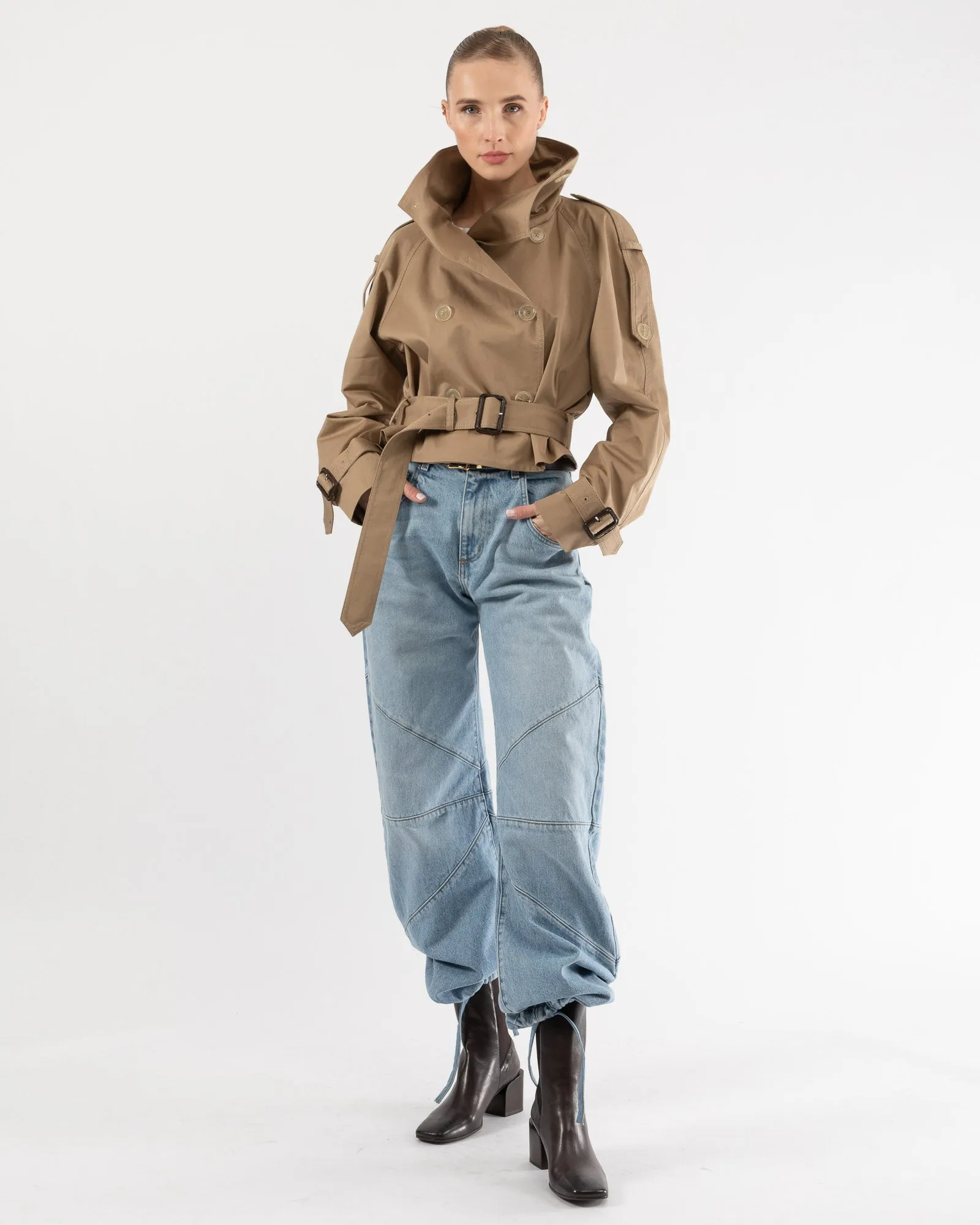 Cropped Trench Coat sold by TNT Fashion product image thumbnail 2