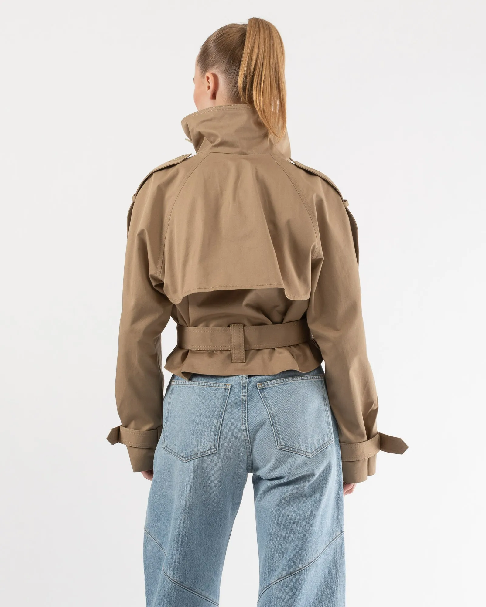 Cropped Trench Coat sold by TNT Fashion product image thumbnail 3