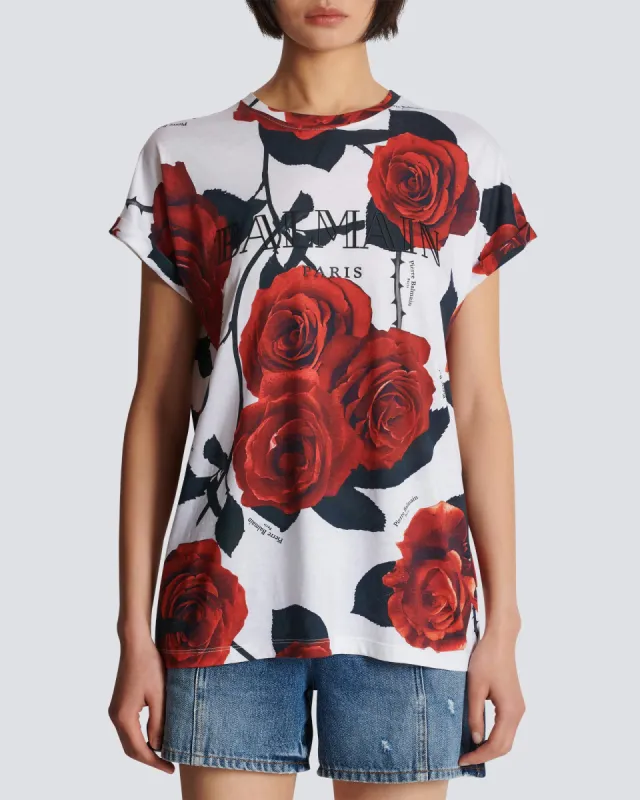 Vintage Roses Print Tee made by TNT Fashion