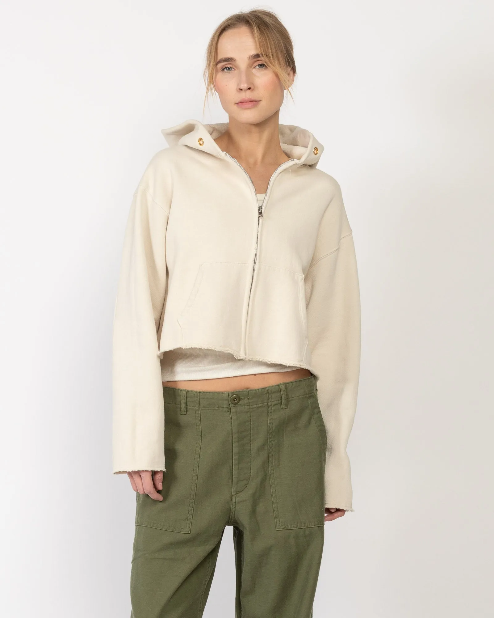 Rosa Raw Zip Hoodie sold by TNT Fashion