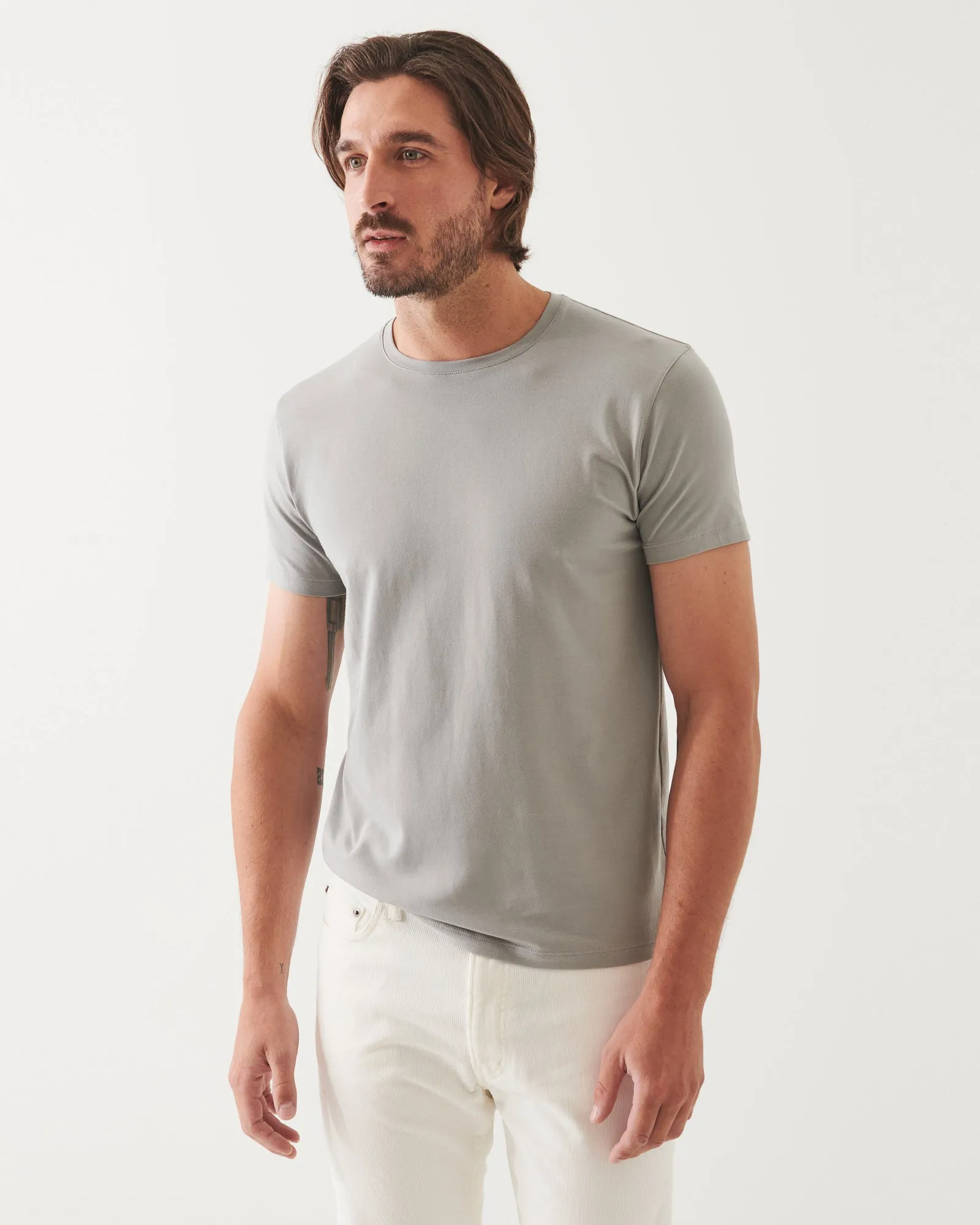Short Sleeve Stretch Crew Tee sold by TNT Fashion product image thumbnail 3