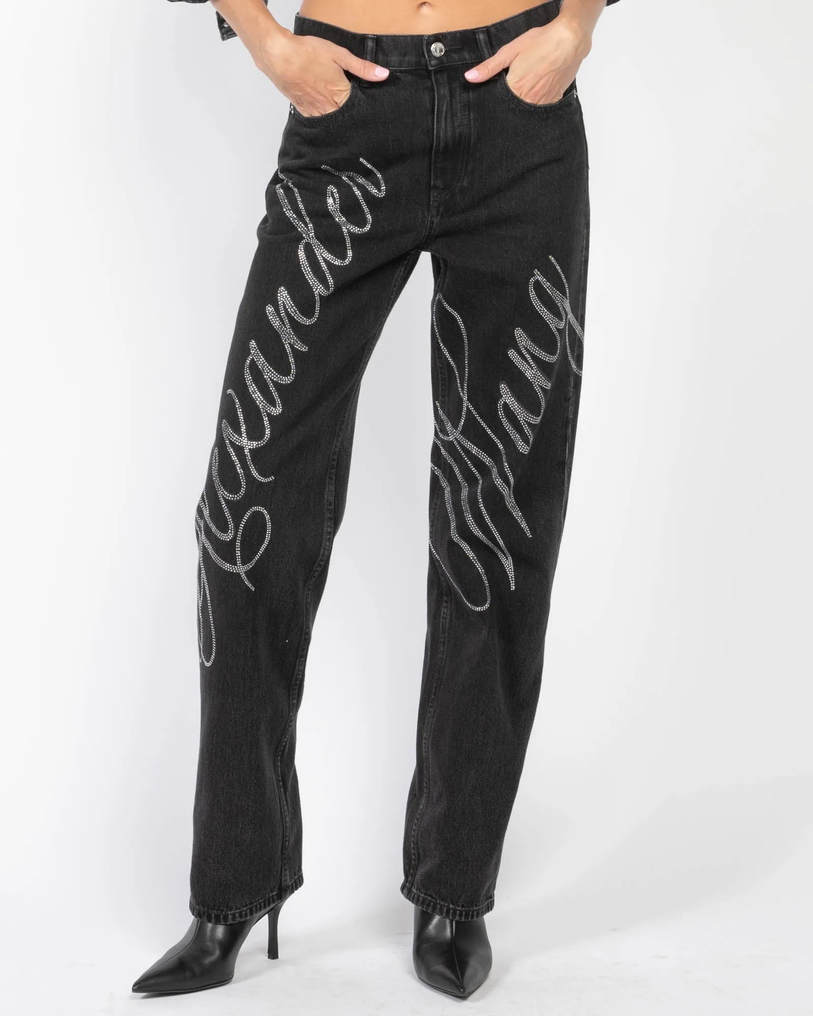 Hotfix Logo Jeans sold by TNT Fashion
