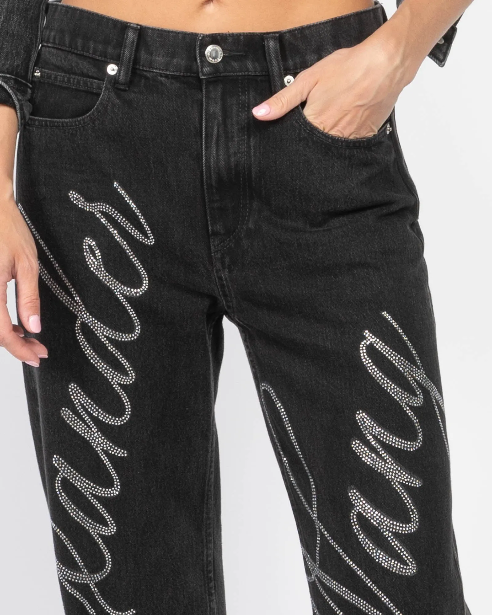 Hotfix Logo Jeans sold by TNT Fashion product image thumbnail 5