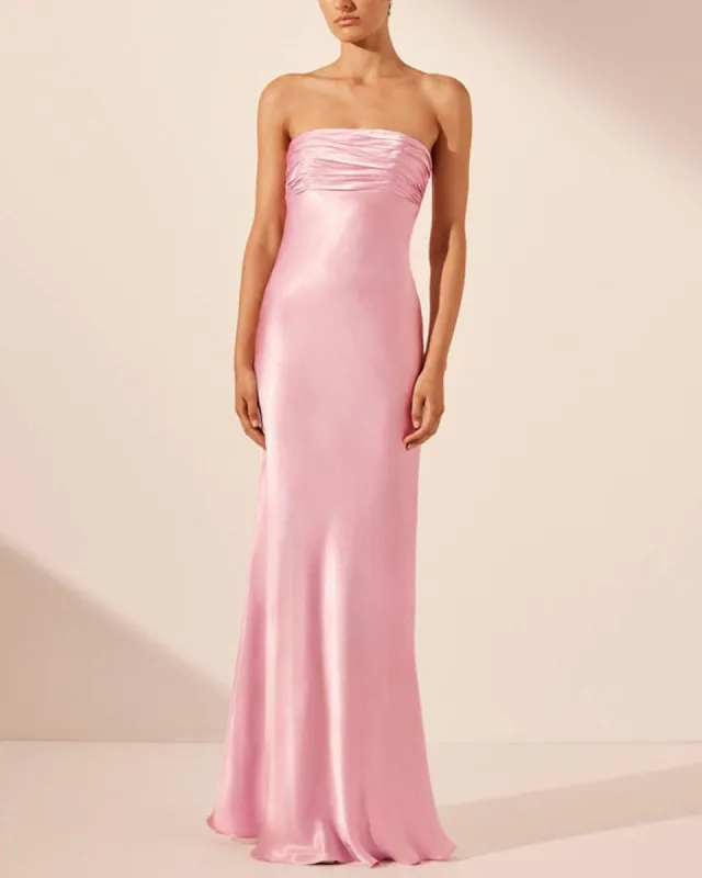 Ruched Bodice Maxi Dress sold by TNT Fashion