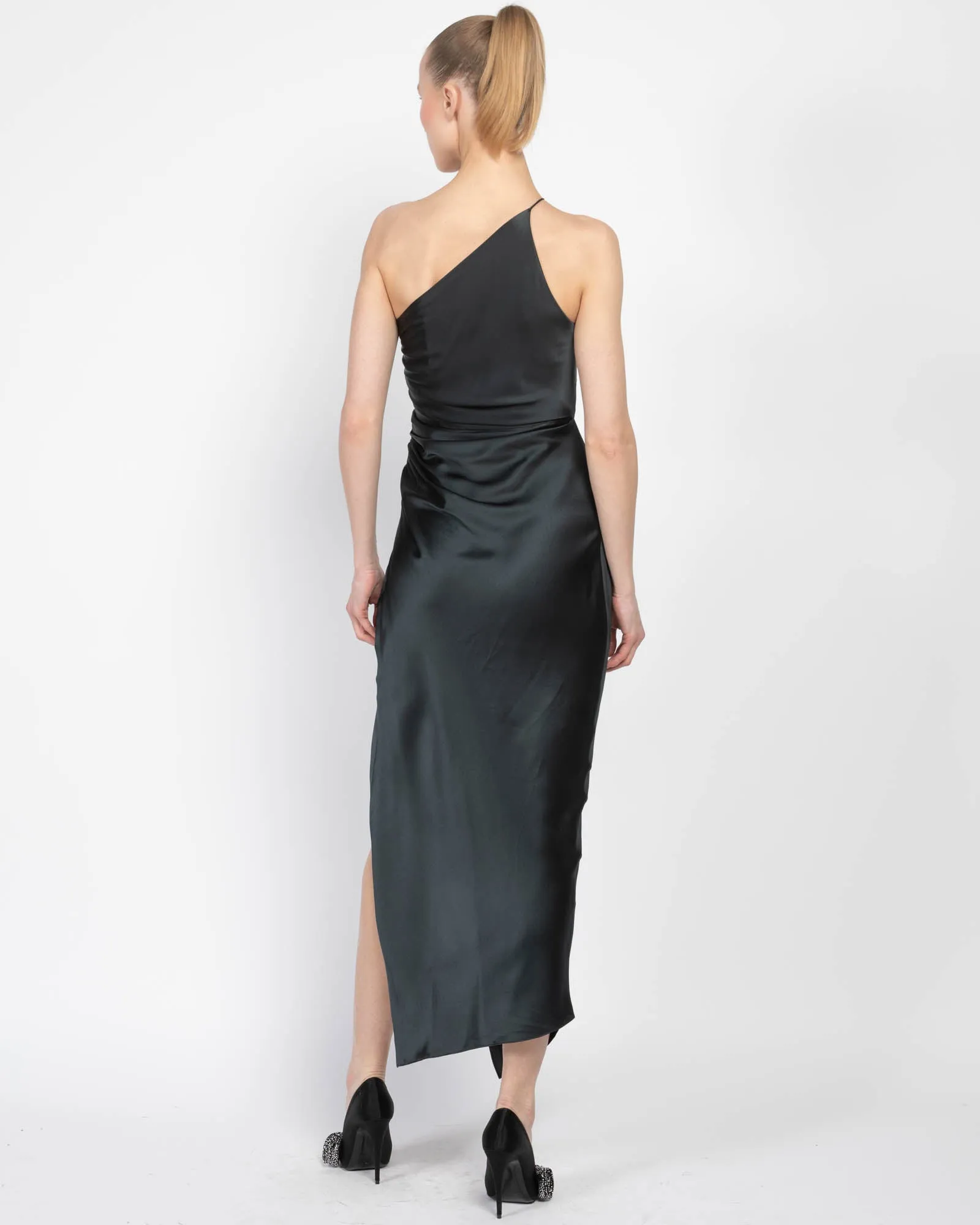 Asymmetrical Gathered Wrap Dress sold by TNT Fashion product image thumbnail 2