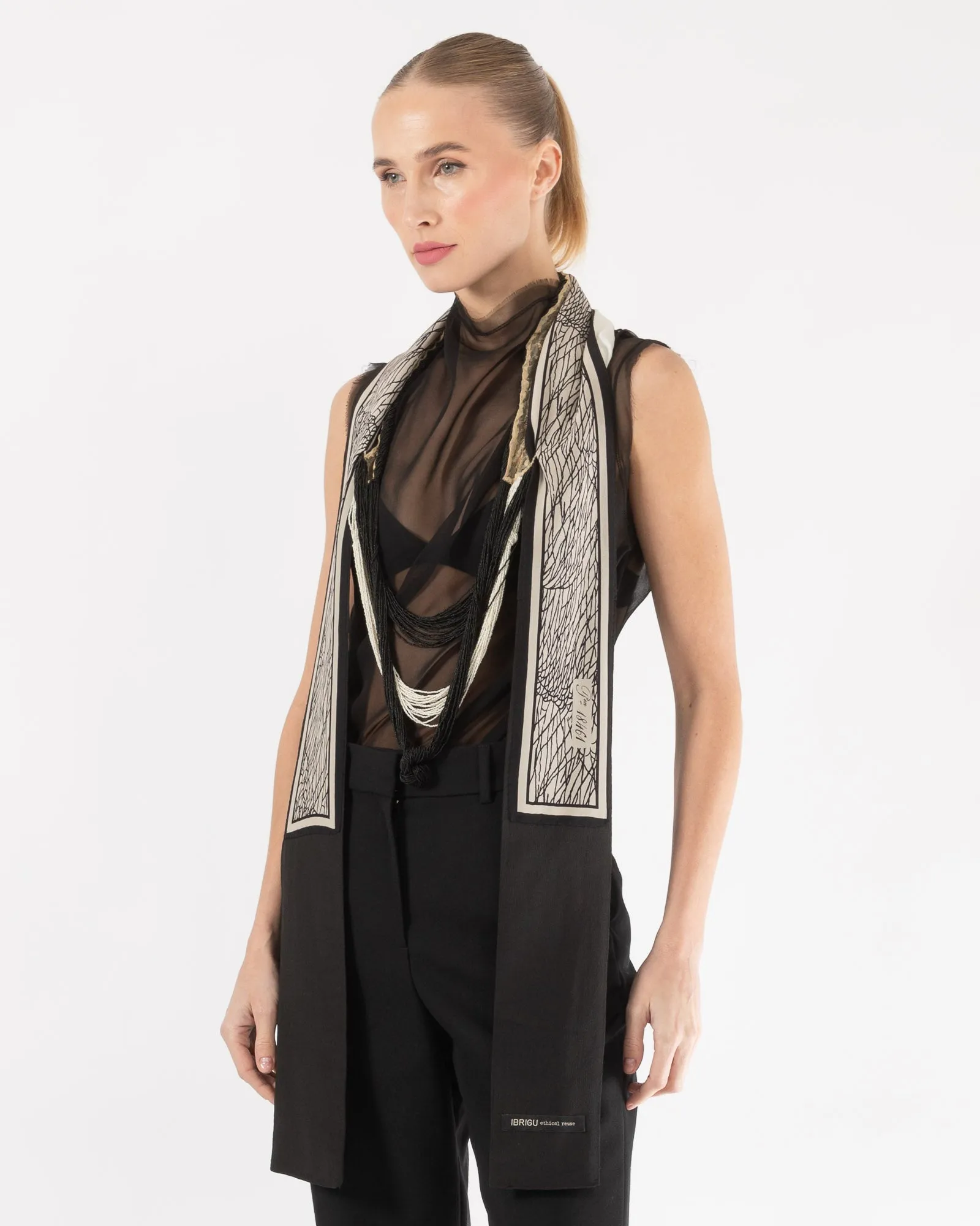 Kimono & Silk Necklace Scarf sold by TNT Fashion product image thumbnail 3