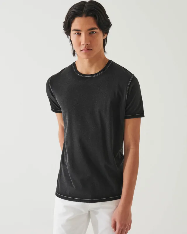 Short Sleeve Pima Old Wash Tee made by Patrick Assaraf