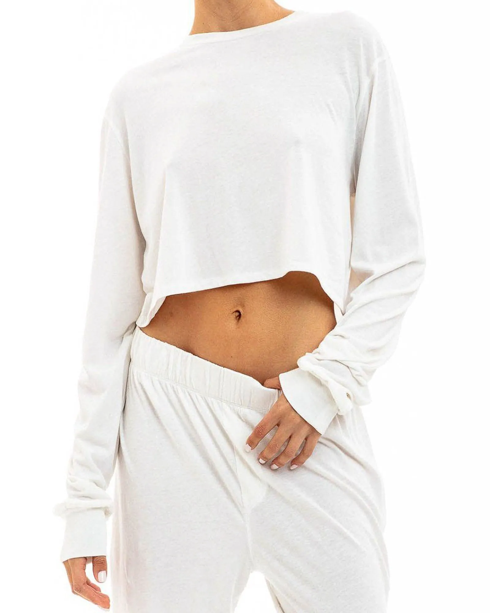 Long Sleeve Cropped T-Shirt sold by TNT Fashion product image thumbnail 2