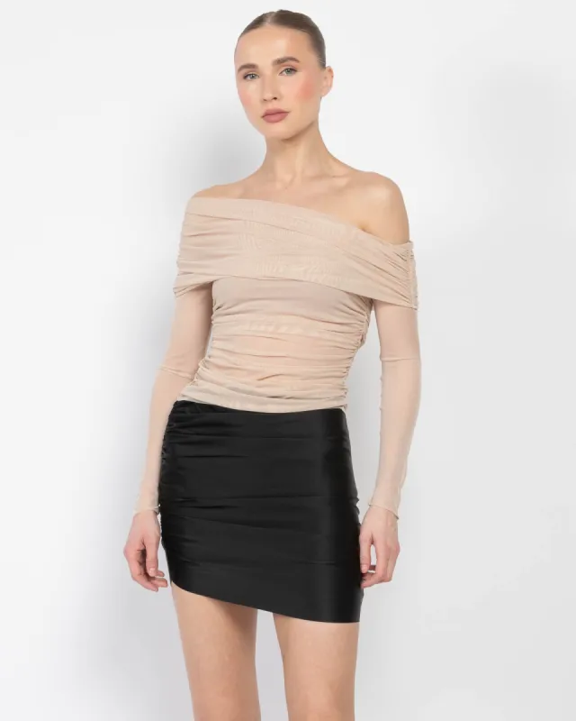 Long Sleeve Asymmetrical Top sold by TNT Fashion