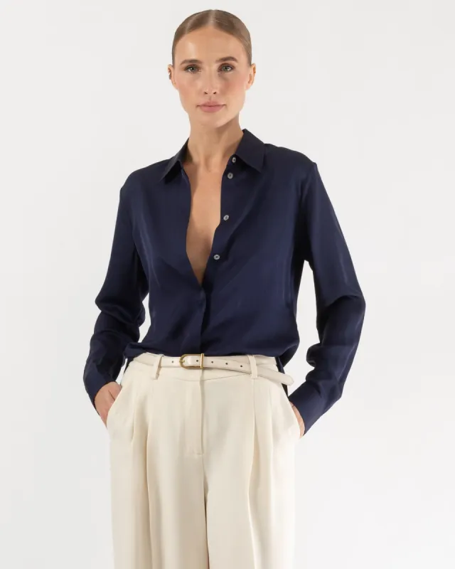Long Sleeve Slim Silk Shirt sold by TNT Fashion