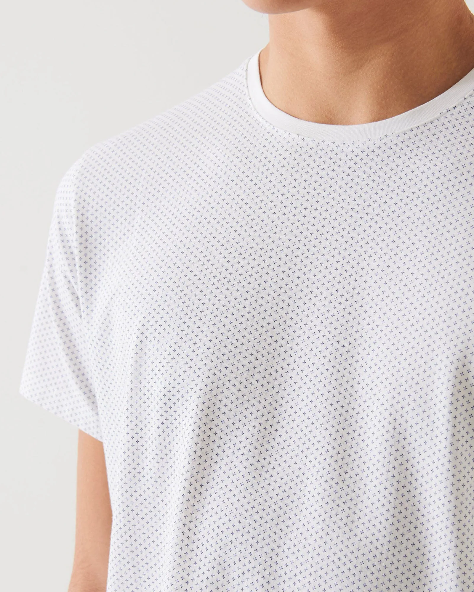 Short Sleeve Micro Print Cotton Tee sold by TNT Fashion product image thumbnail 4
