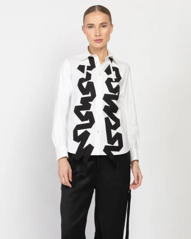 Ribbon Work Shirt sold by TNT Fashion