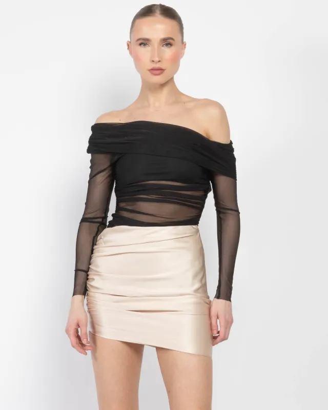 Long Sleeve Asymmetrical Top sold by TNT Fashion