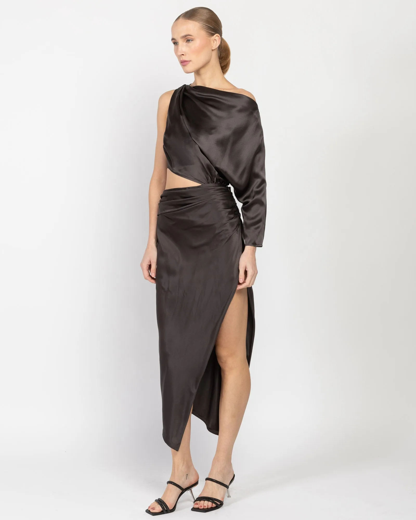 One Sleeve Drape Dress sold by TNT Fashion product image thumbnail 3