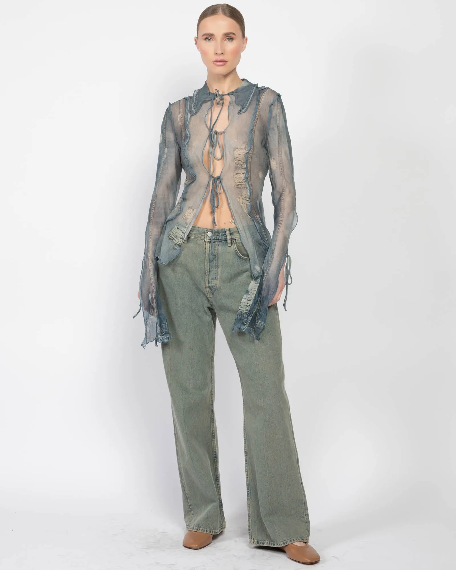 Sheer Printed Blouse sold by TNT Fashion product image thumbnail 2