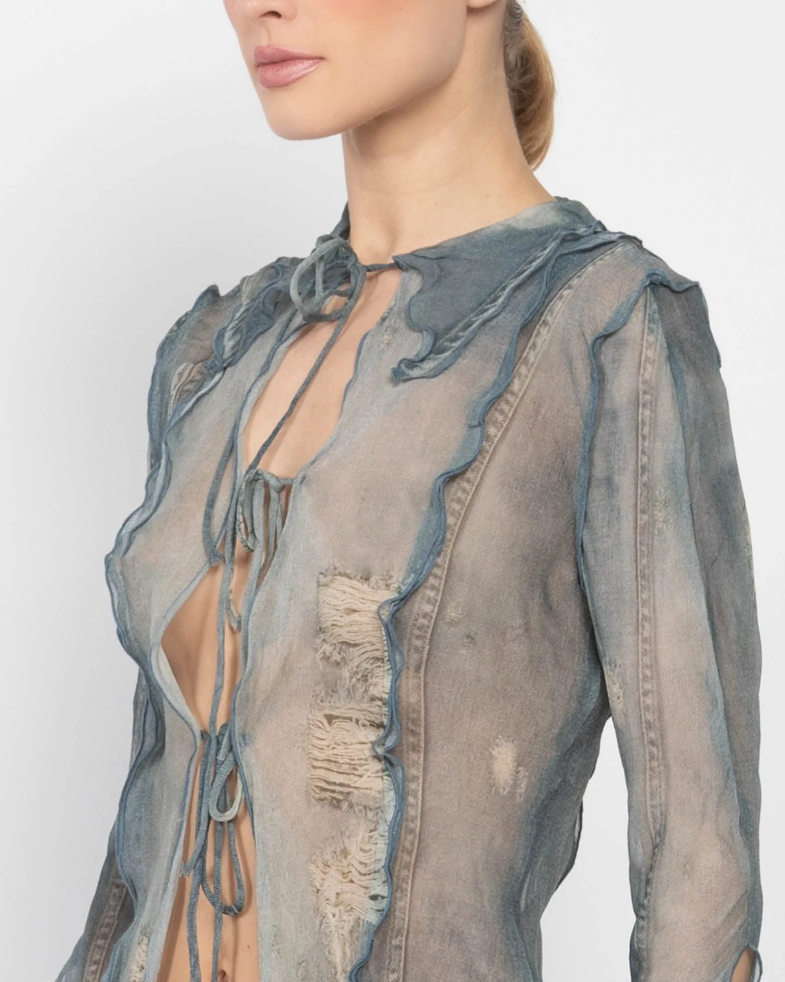 Sheer Printed Blouse sold by TNT Fashion product image thumbnail 5