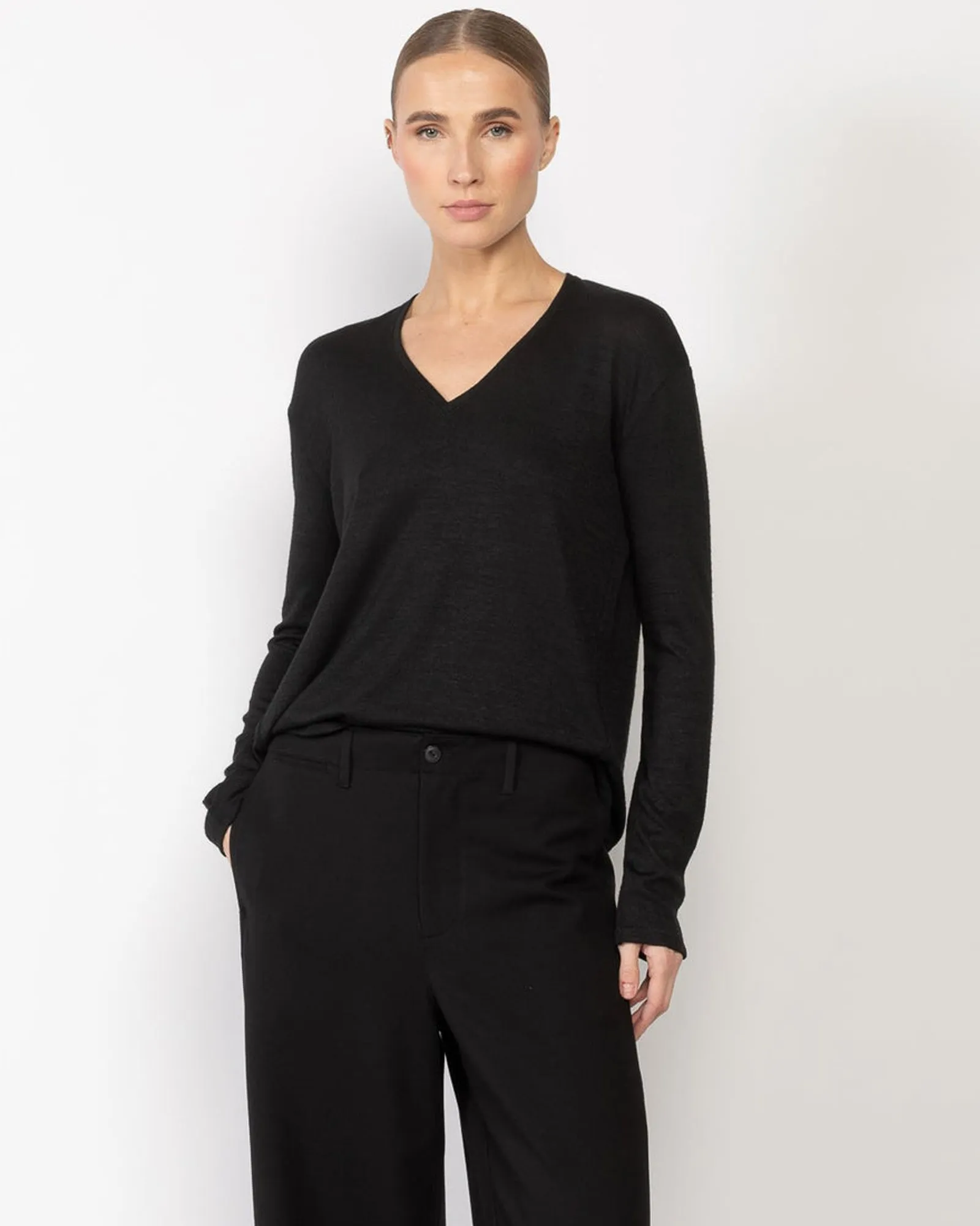 Long Sleeve V-Neck Top sold by TNT Fashion