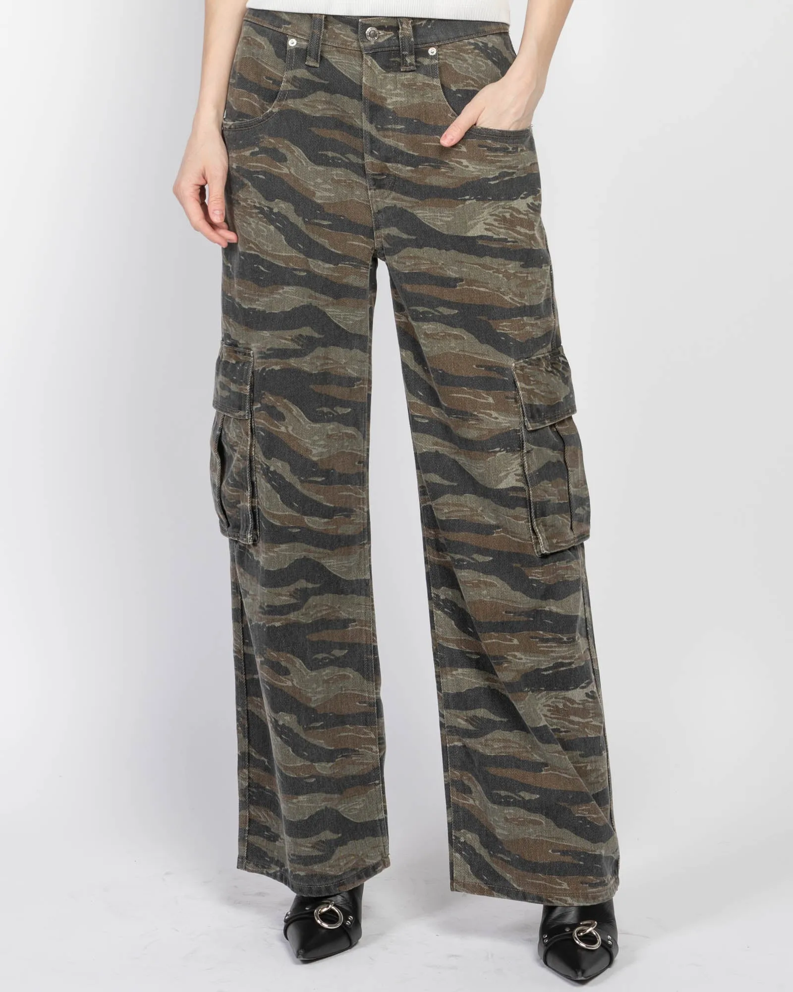 Camo Bagged Out Pocket Jeans sold by TNT Fashion