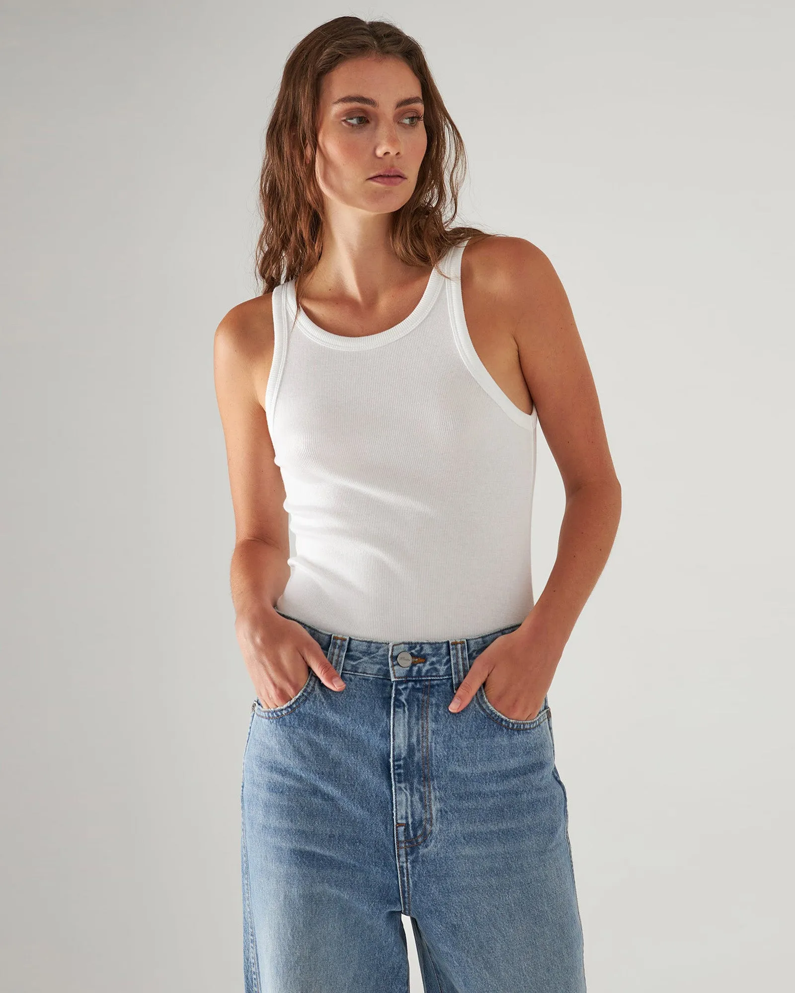 High Crewneck Rib Tank sold by TNT Fashion product image thumbnail 2