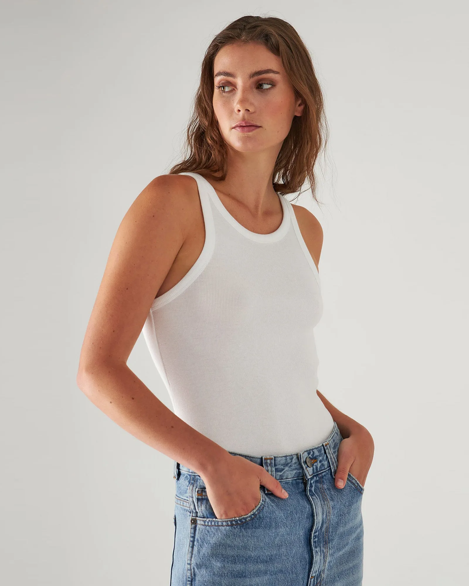 High Crewneck Rib Tank sold by TNT Fashion product image thumbnail 3