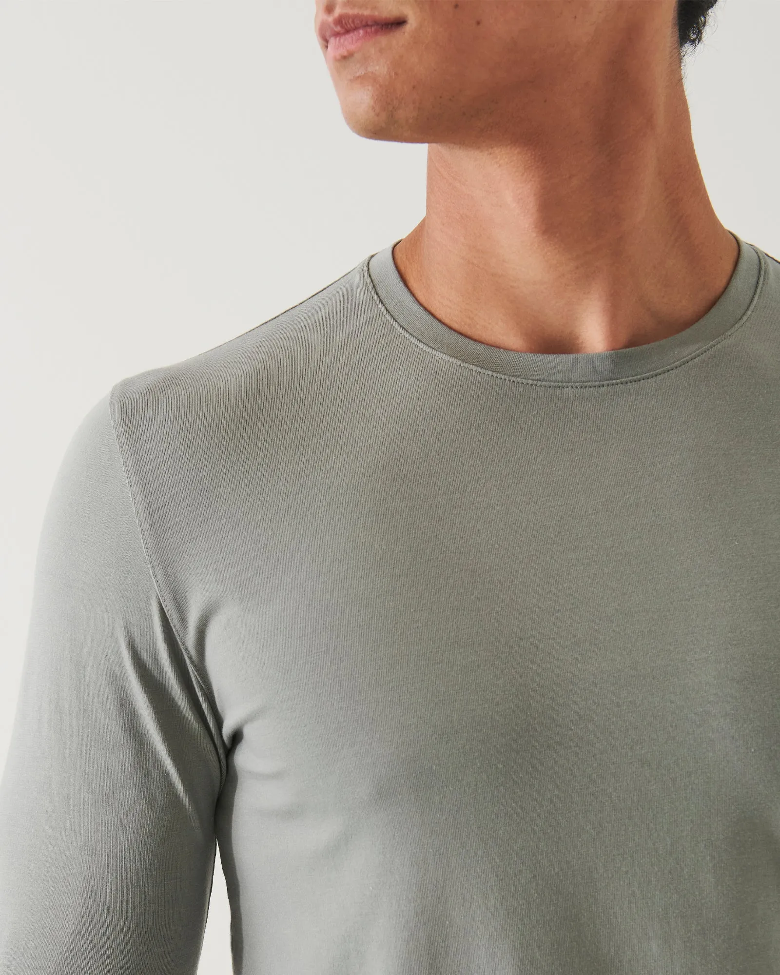 Long Sleeve Stretch Crew Tee sold by TNT Fashion product image thumbnail 4