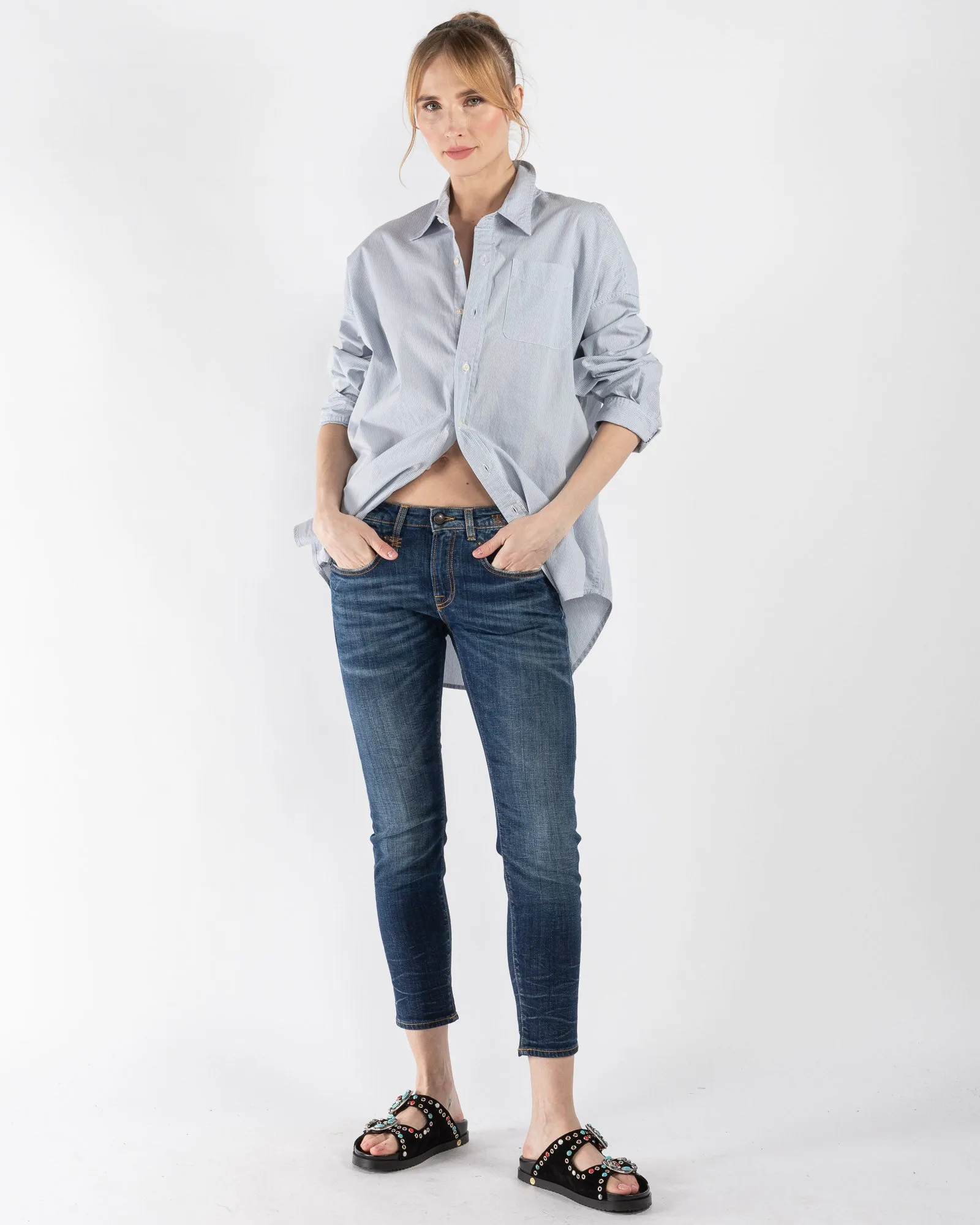 Drop Neck Oxford Shirt sold by TNT Fashion product image thumbnail 2