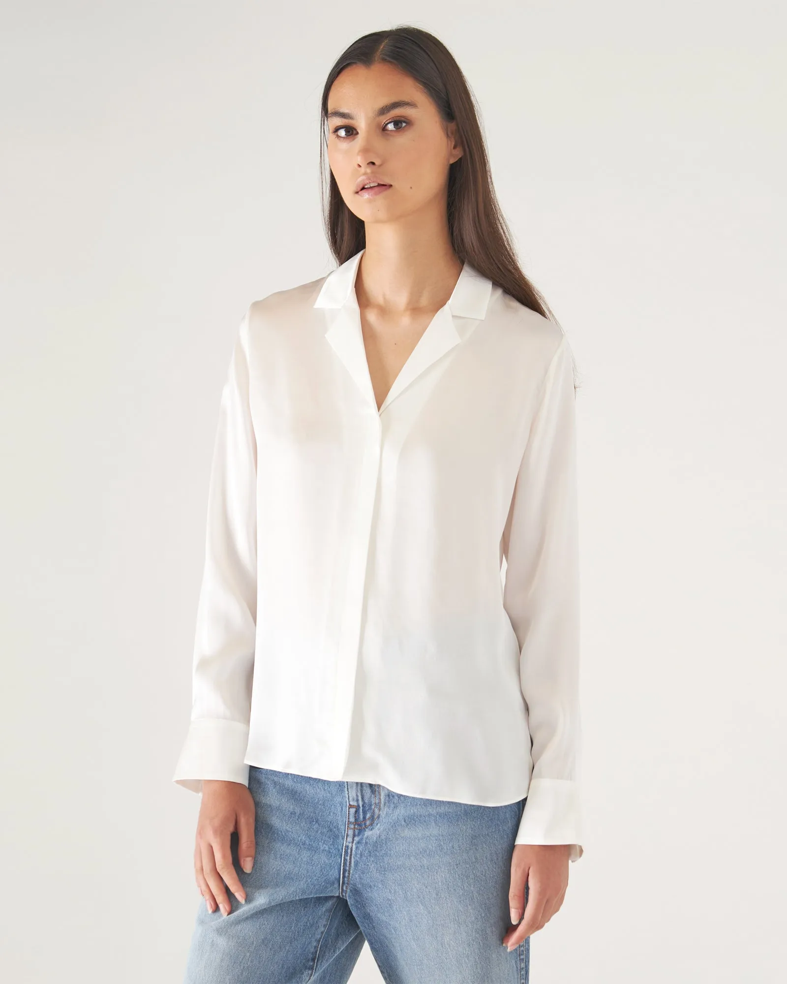 Long Sleeve Silk Camp Shirt sold by TNT Fashion