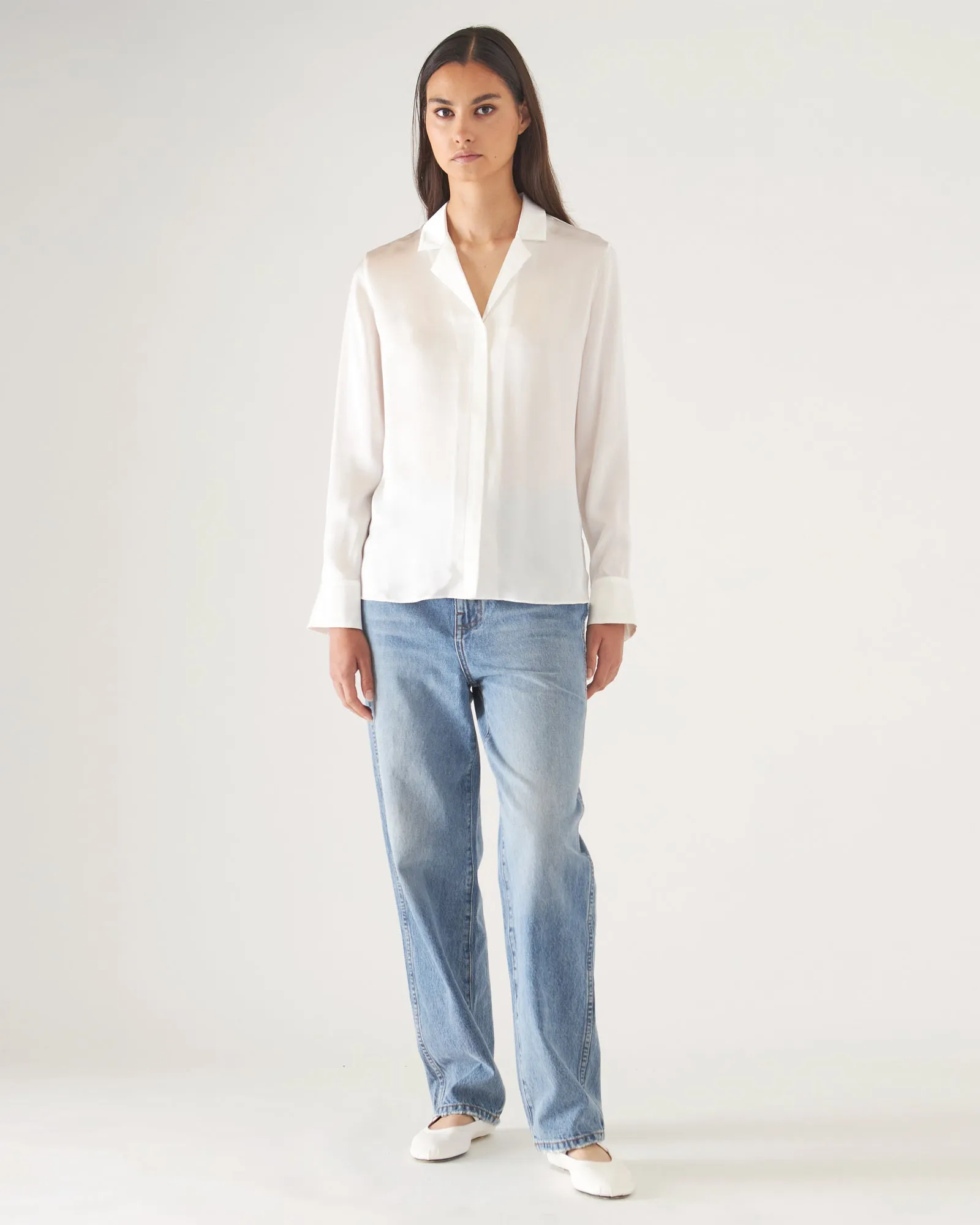 Long Sleeve Silk Camp Shirt sold by TNT Fashion product image thumbnail 2