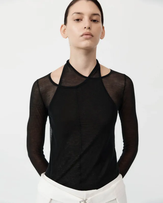 Semi Sheer Loop Top sold by TNT Fashion