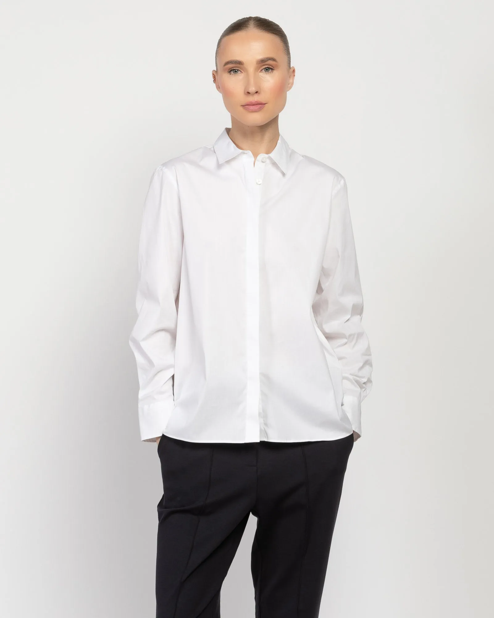 Long Sleeve Relaxed Cotton Shirt sold by TNT Fashion