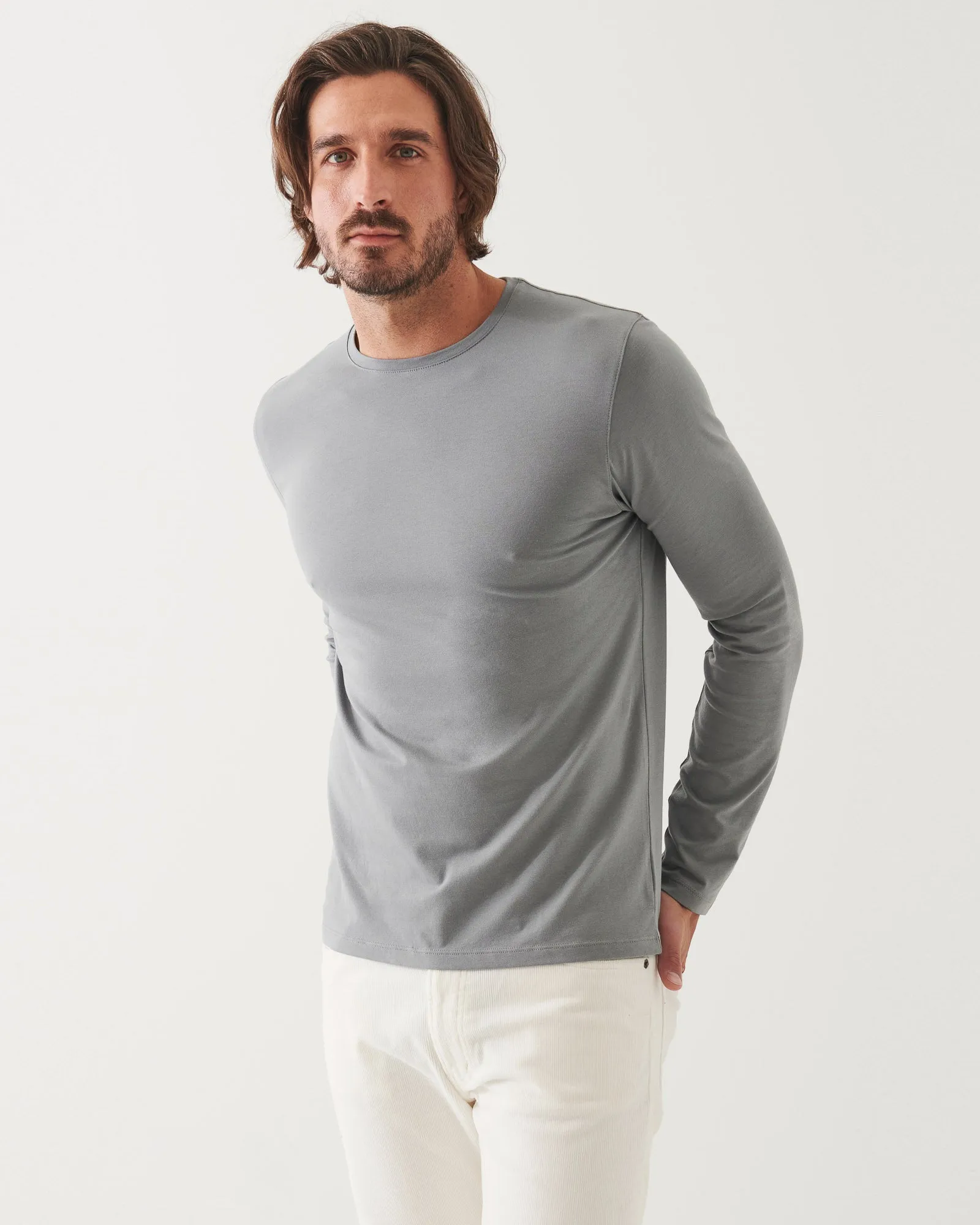 Long Sleeve Iconic Crew Tee sold by TNT Fashion product image thumbnail 2