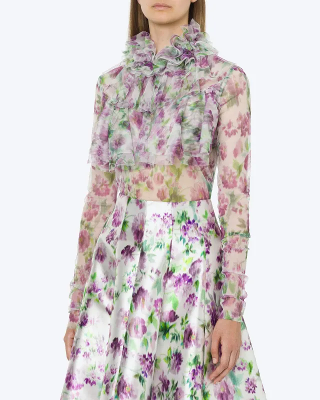 Print Tulle Blouse sold by TNT Fashion