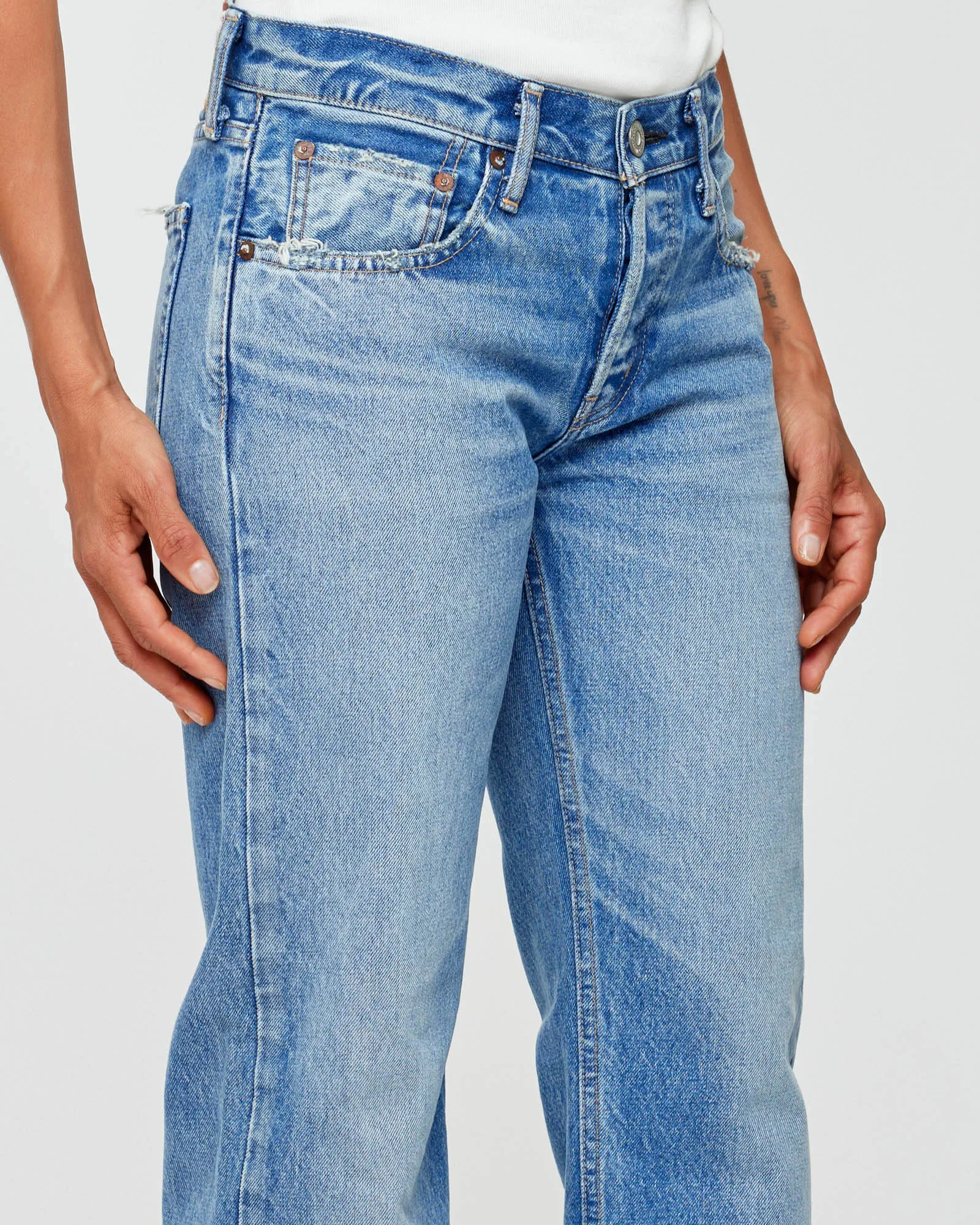 Cheval Straight Low-Rise Jeans sold by TNT Fashion product image thumbnail 4