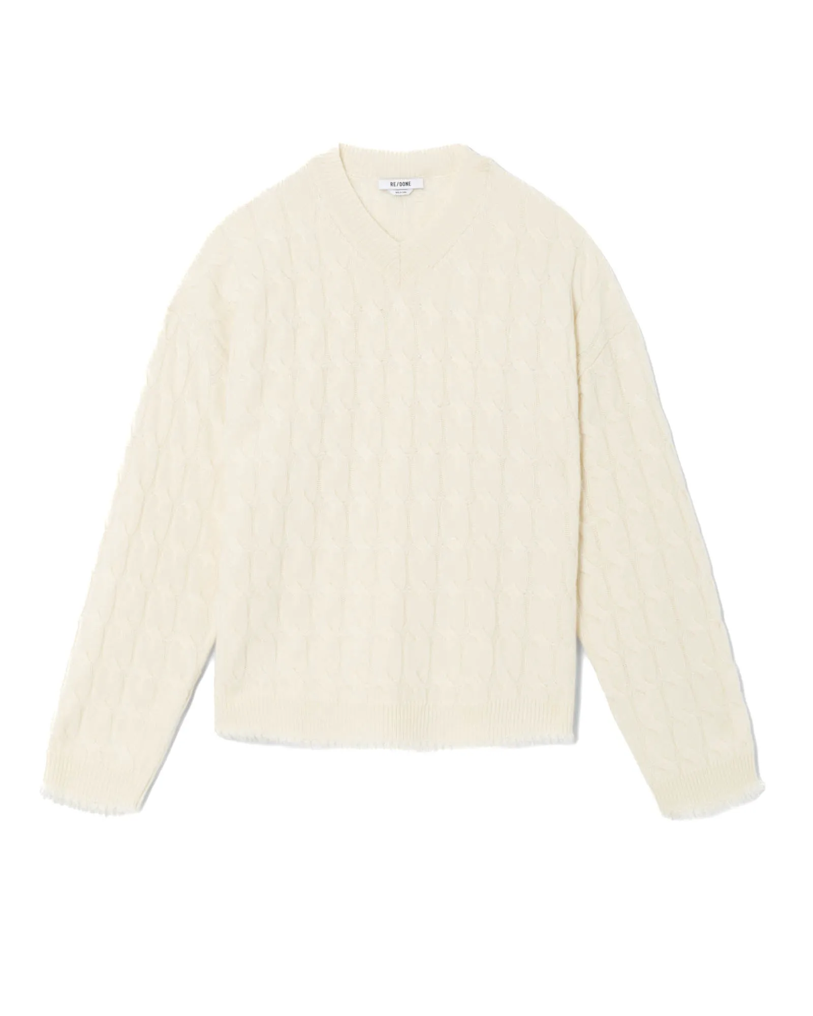 Cashmere Cable V-Neck sold by TNT Fashion