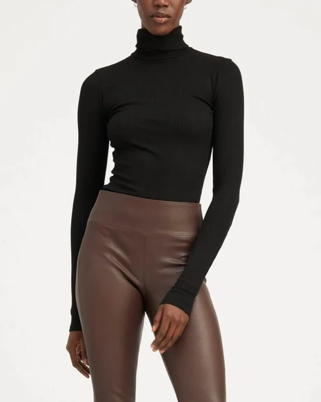 Rib Long Sleeve Turtleneck Top sold by TNT Fashion