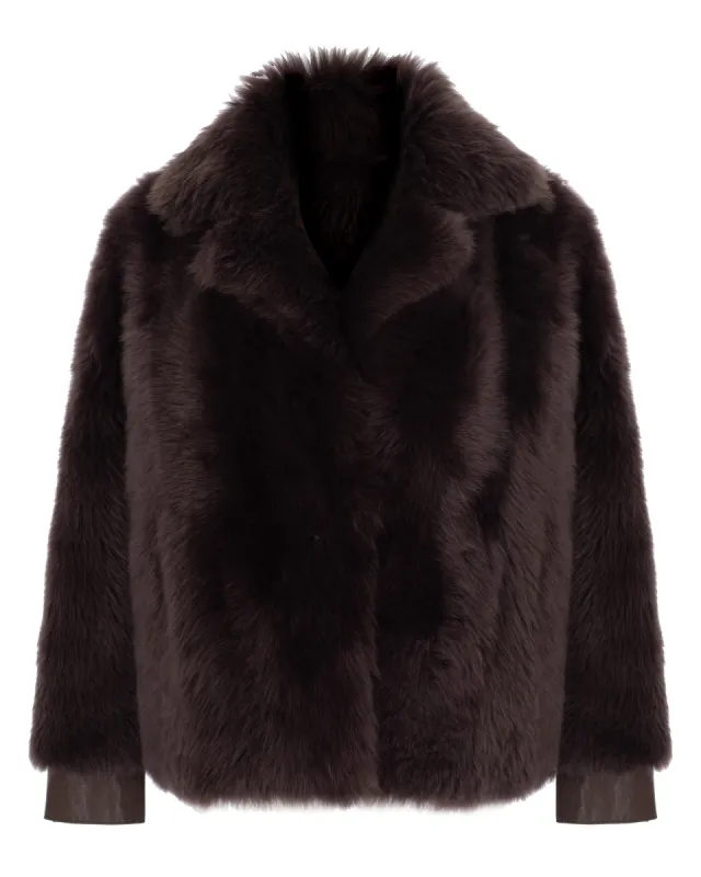 Shearling With Leather Coat sold by TNT Fashion