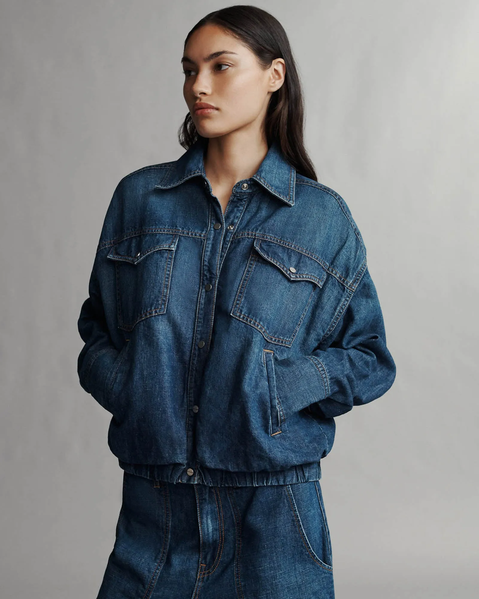 Denim Bubble Jacket sold by TNT Fashion