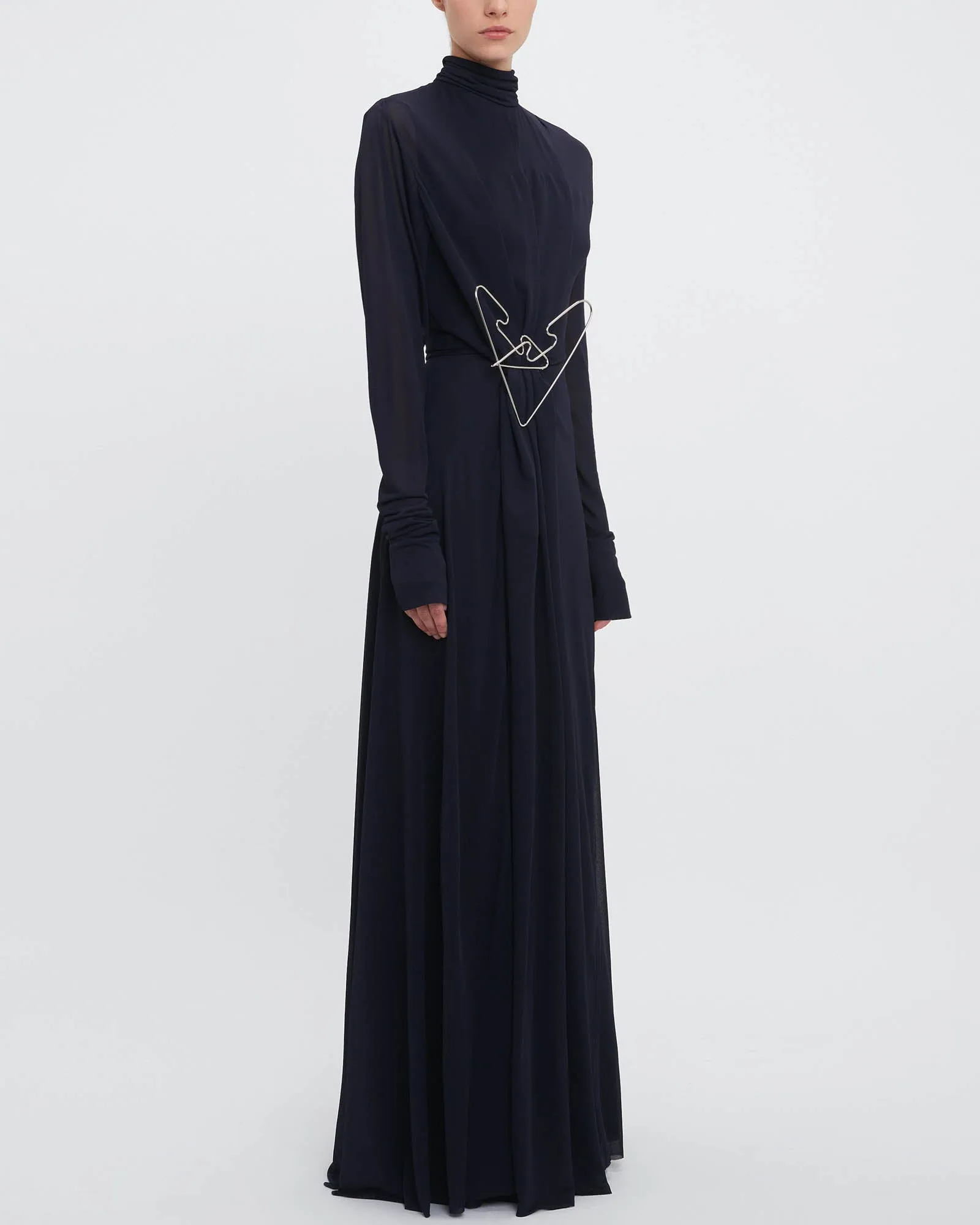 Long Sleeve Drape Gown sold by TNT Fashion product image thumbnail 4
