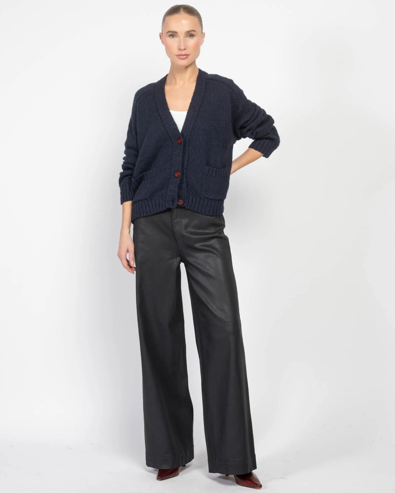 Crop V-Neck Cardigan sold by TNT Fashion product image thumbnail 2