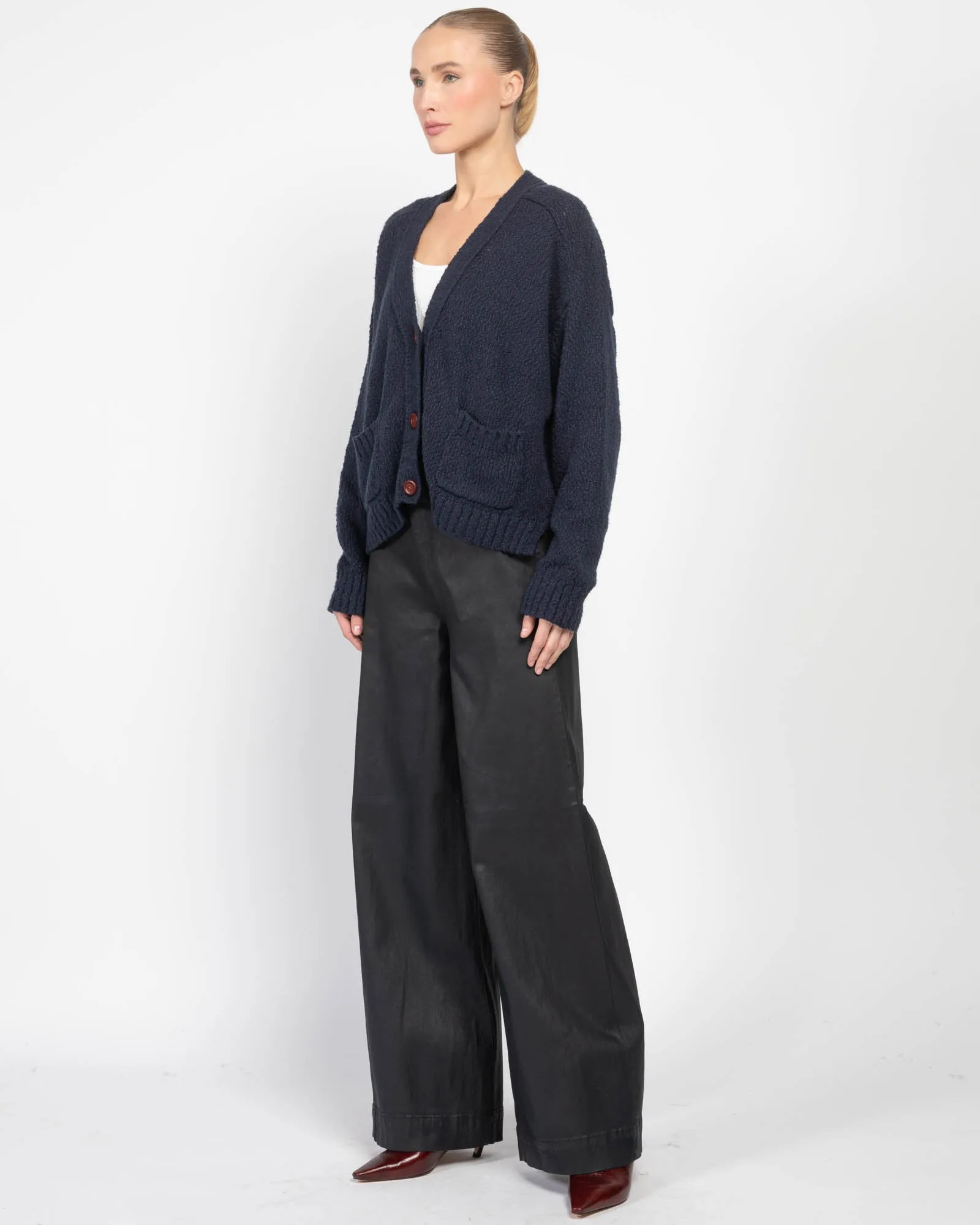 Crop V-Neck Cardigan sold by TNT Fashion product image thumbnail 4