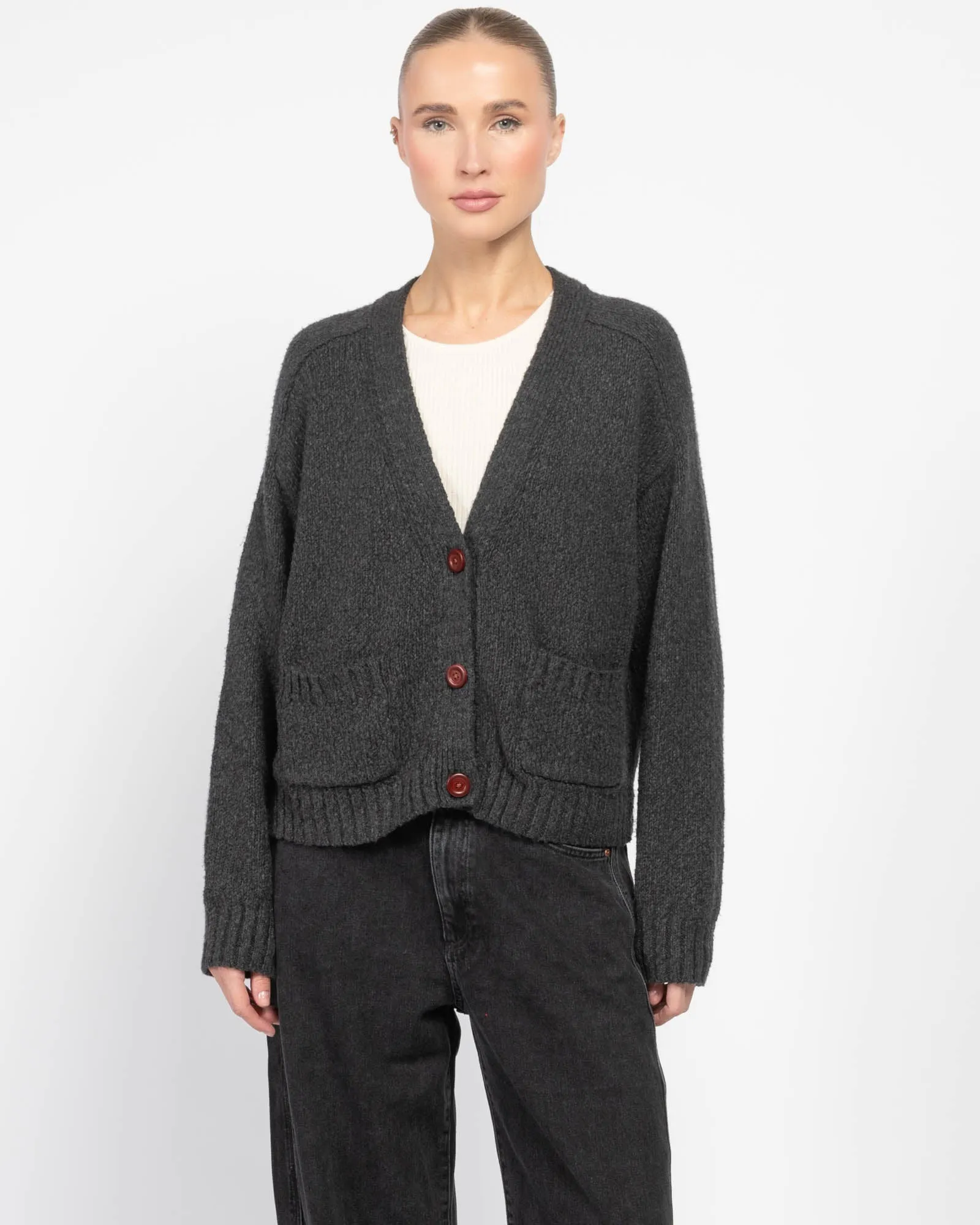 Crop V-Neck Cardigan sold by TNT Fashion