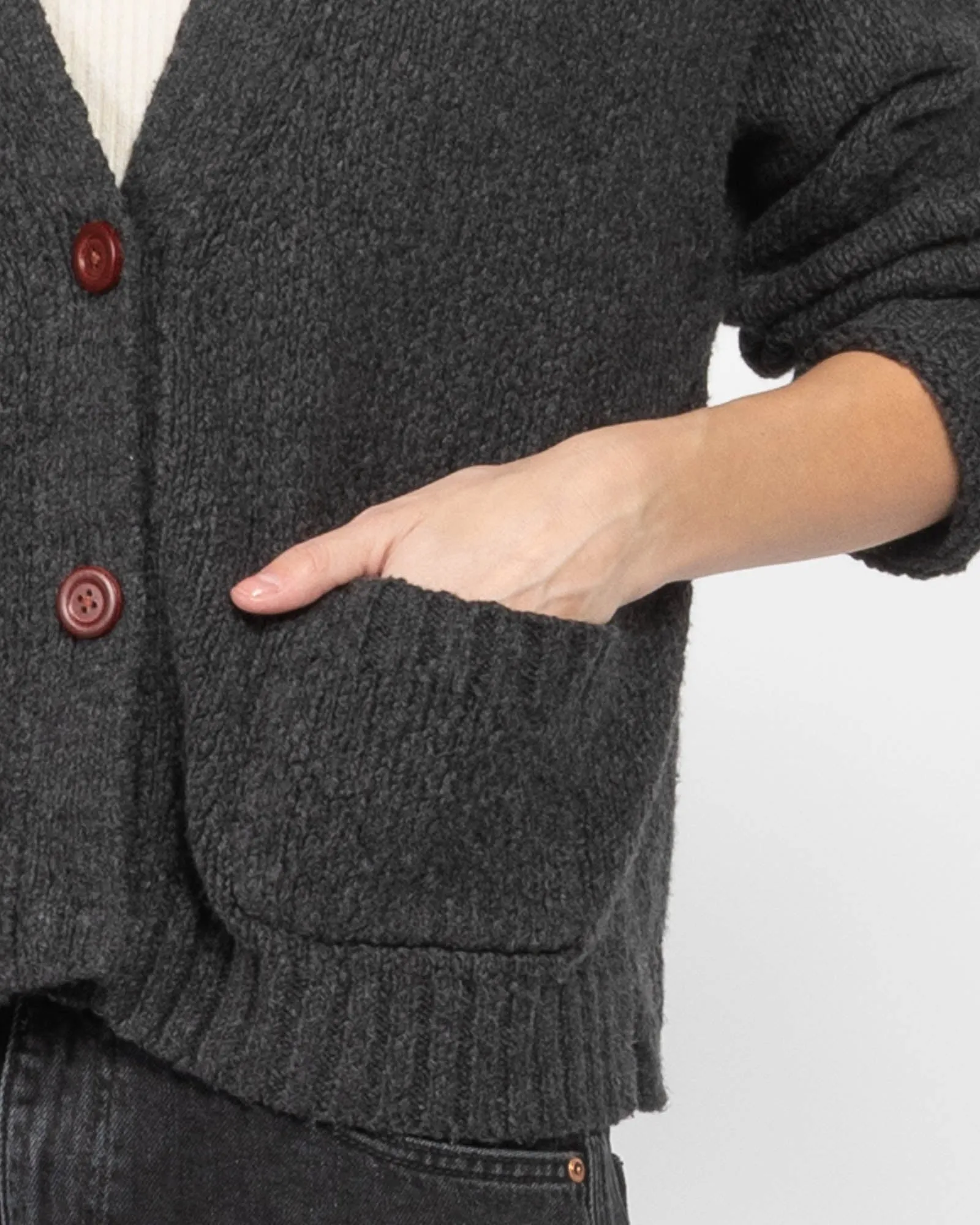 Crop V-Neck Cardigan sold by TNT Fashion product image thumbnail 5