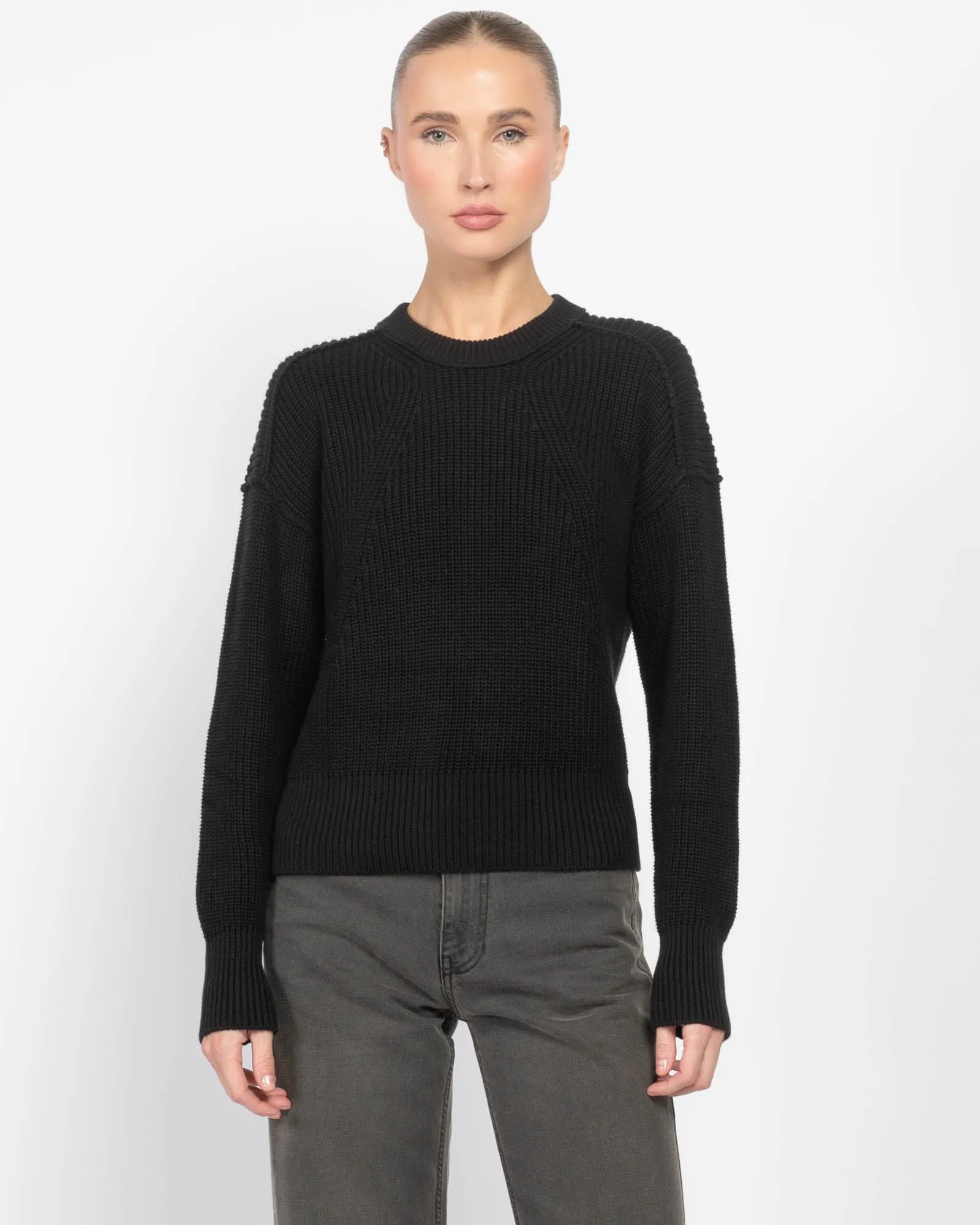 Exposed Seam Shaker Crewneck sold by TNT Fashion