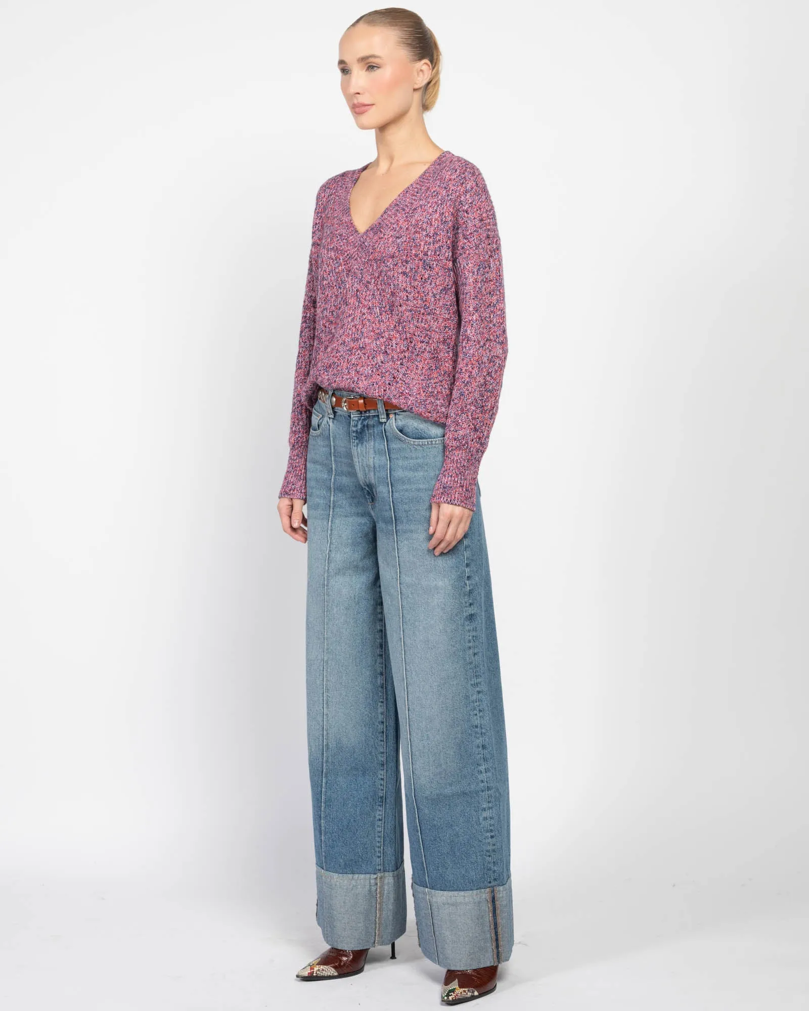 Marled V-Neck Sweater sold by TNT Fashion product image thumbnail 4