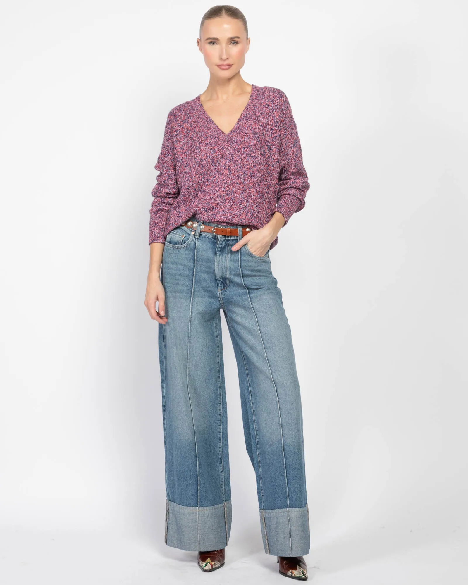 Marled V-Neck Sweater sold by TNT Fashion product image thumbnail 2